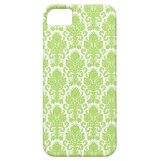 Lime Green Girly Damask iPhone 5 Cover