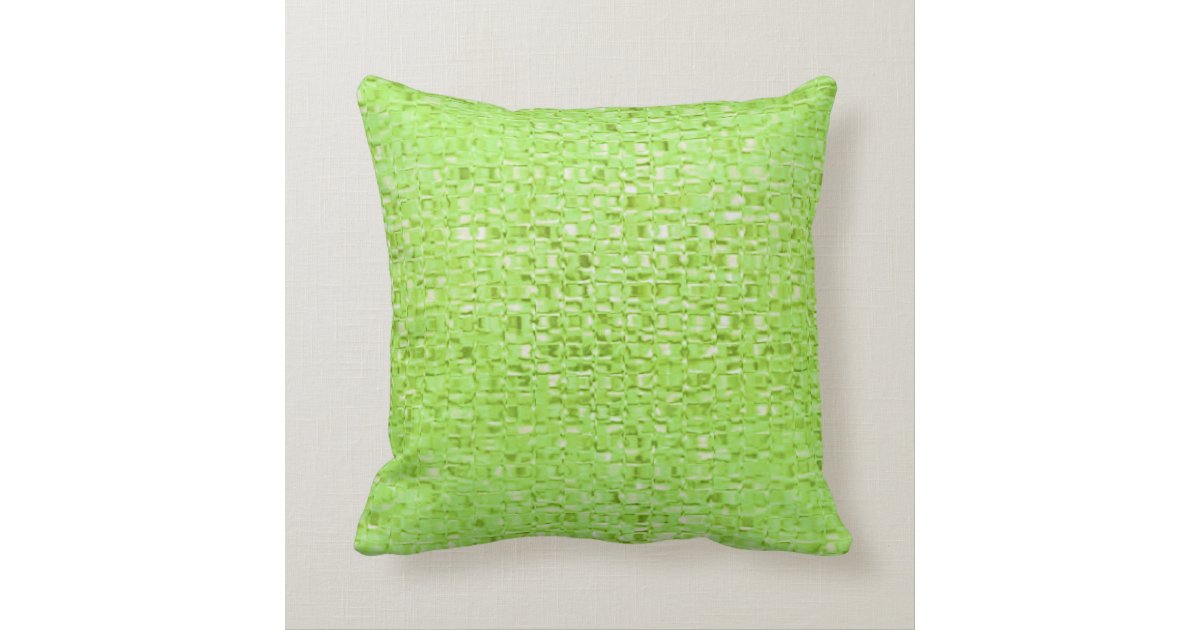Lime Green Glass Pillow Zazzle