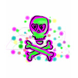 Lime Green Hot pInk Skull Colorful Cosmos t-shirts