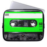 Lime Green Label Cassette Computer Sleeve