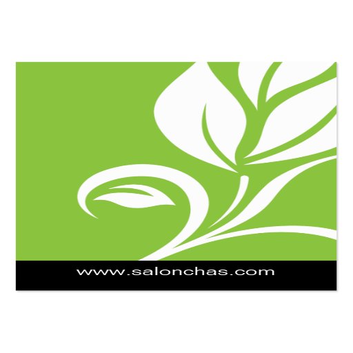 Lime green Leaf Salon Spa Gift Card Certificate Business Card Templates