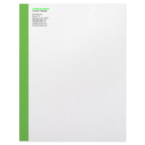 Lime Green Left Sidebar Letterhead
