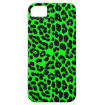 Lime green  Leopard Print Punk Goth iPhone 5 Cases