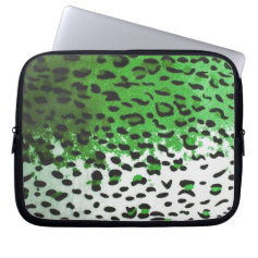 Lime Green Leopard Queen Royal Skins Computer Sleeves