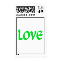 Lime Green Love Postage Stamp