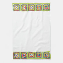 Lime Green Mexican Talavera Towel