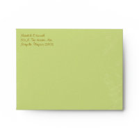 Lime Green Monogram Wedding Invitation A2 Envelope envelope