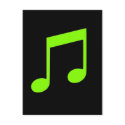 Lime Green Music Postcard