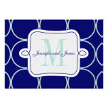 Lime Green Navy Blue Modern Wedding RSVP Personalized Invitations