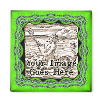 Lime Green Ornate Fantasy Frame Template Magnet by JaZilla Lime Green Ornate Fantasy Frame Template Magnet