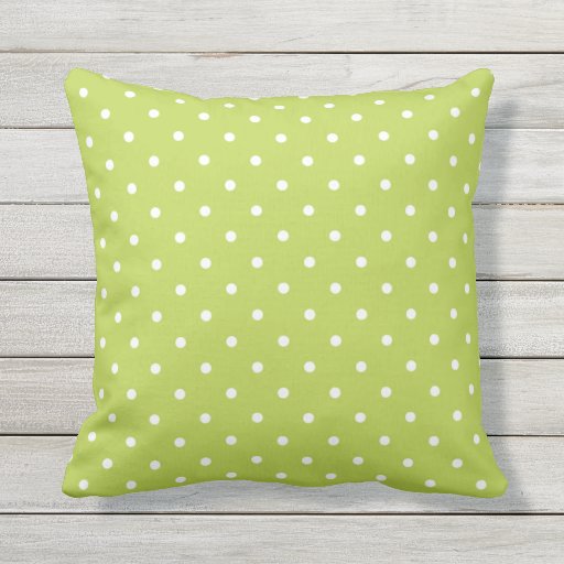 Lime Green Outdoor Pillows Polka Dot Zazzle