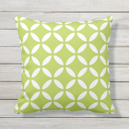 Lime Green Outdoor Pillows Tuva Pattern Zazzle