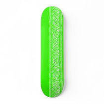 Lime Green Paisley Skateboard Pro