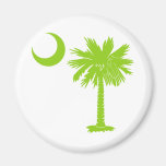 Lime Green Palmetto Refrigerator Magnet