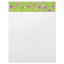 Lime Green pink retro wallpaper letterhead