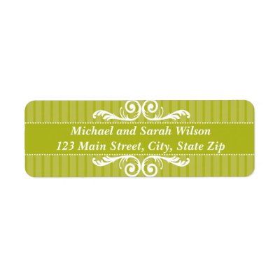 Lime Green Return Address Labels