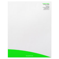 Lime Green Rolling Hill Letterhead