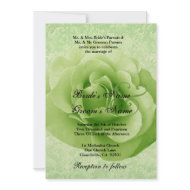 LIME GREEN Rose and Damask Wedding invitation