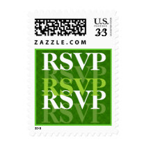 Lime Green RSVP Modern Wedding W08 Stamps