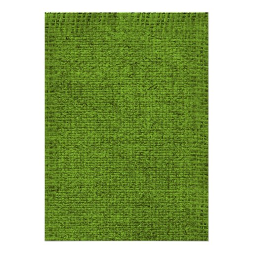 Lime Green Rustic Burlap Wedding Invitations