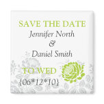 Lime Green Save The Dates magnets