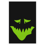 Lime Green Scary Face. Monster. flyers