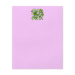 Lime Green Snake, on pink. Full Color Flyer