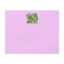 Lime Green Snake, on pink. Flyer