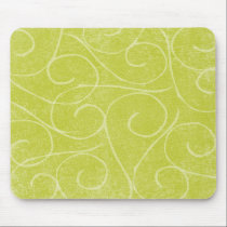 Lime Green Swirls mousepads