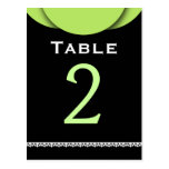 LIME GREEN Top Accent with Lace V15 Table Number Post Card