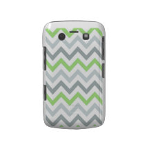 Lime Green Tri Tone Chevron Blackberry Case