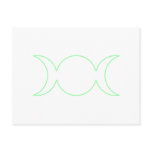 Lime Green Triple Goddess Outline Postcard