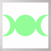 Lime Green Triple Goddess Posters