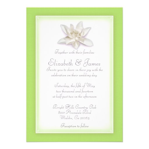 Lime Green Wedding Invitations