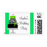 Lime Green Zebra Birthday Cake Lime Zebra Postage