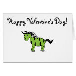 Lime green zebra card