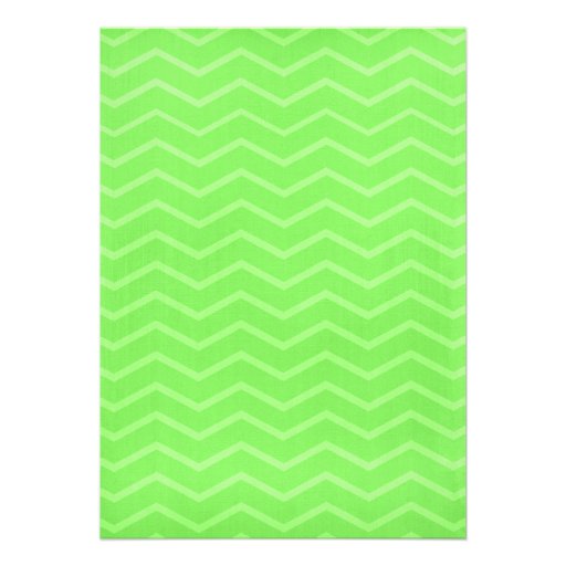 Lime Green Zigzag Wedding Invitations