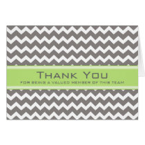 Lime Grey Chevron Employee Appreciation Card