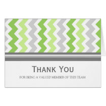 Lime Grey Chevron Employee Appreciation Card