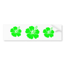 Lime hibiscus flower bumper sticker