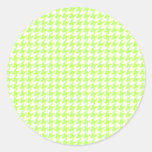 Lime Houndstooth Stickers stickers