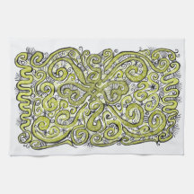 lime lace hand towels