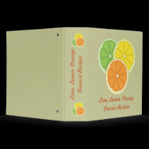 Lime, Lemon and Orange Recipe Binder binders