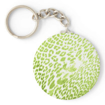 Lime Leopard Print keychains