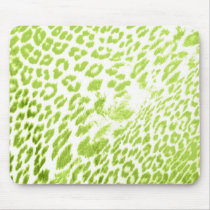 Lime Leopard Print mousepads