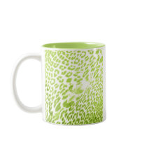 Lime Leopard Print mugs