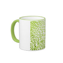Lime Leopard Print mugs