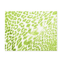 Lime Leopard Print postcards