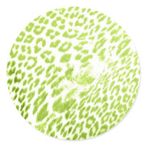 Lime Leopard Print stickers