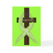Lime Lymphoma Awareness Ribbon on a Cross cards by Stefanie_Rski Lime Lymphoma Awareness Ribbon on a Cross cards